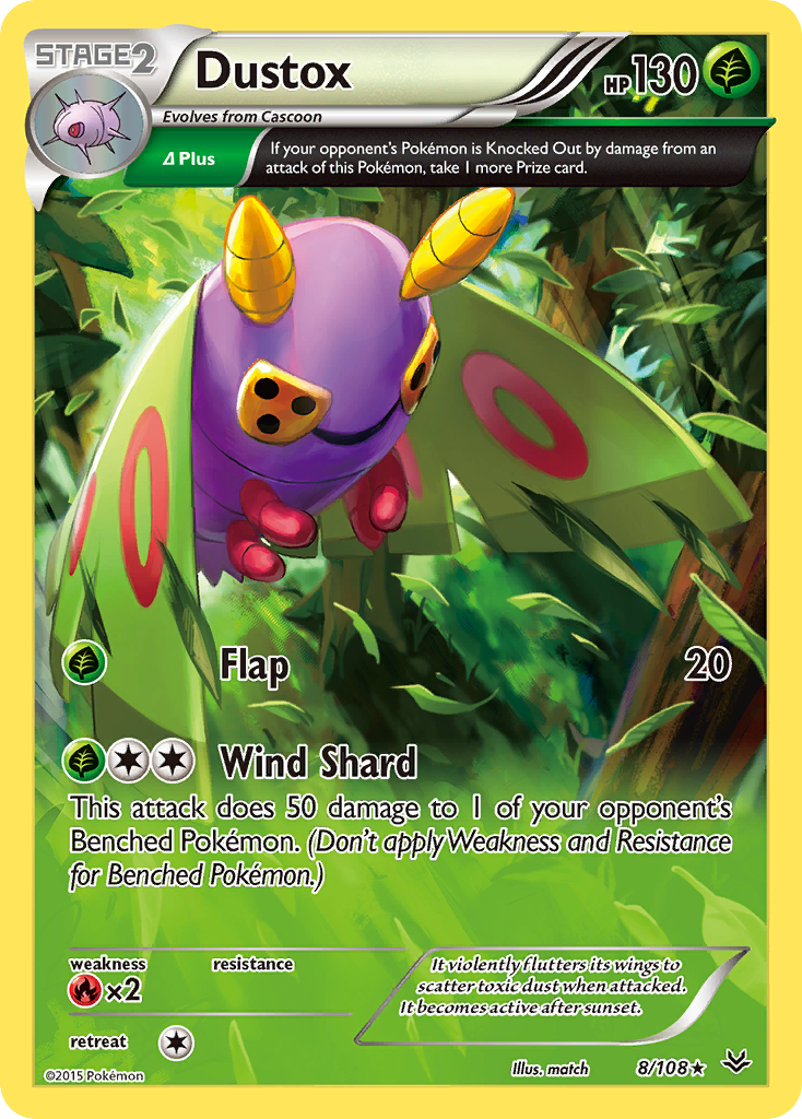Dustox (8/108) [XY: Roaring Skies] | Dumpster Cat Games