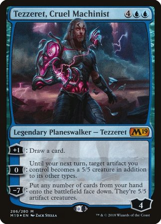 Tezzeret, Cruel Machinist [Core Set 2019] | Dumpster Cat Games
