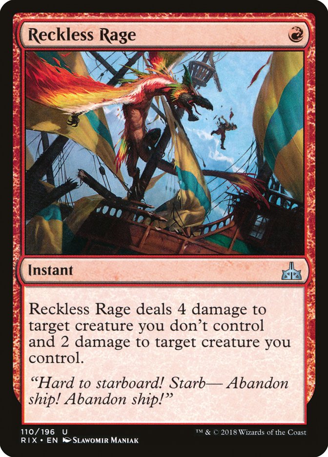 Reckless Rage [Rivals of Ixalan] | Dumpster Cat Games