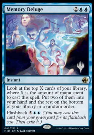 Memory Deluge (Promo Pack) [Innistrad: Midnight Hunt Promos] | Dumpster Cat Games