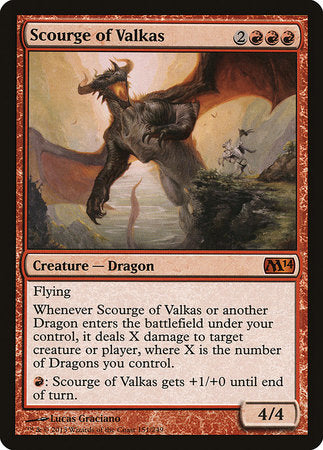 Scourge of Valkas [Magic 2014] | Dumpster Cat Games