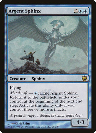 Argent Sphinx [Scars of Mirrodin] | Dumpster Cat Games