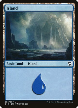 Island (296) [Commander 2018] | Dumpster Cat Games