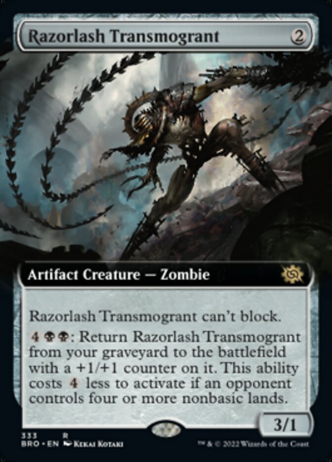 Razorlash Transmogrant (Extended Art) [The Brothers' War] | Dumpster Cat Games