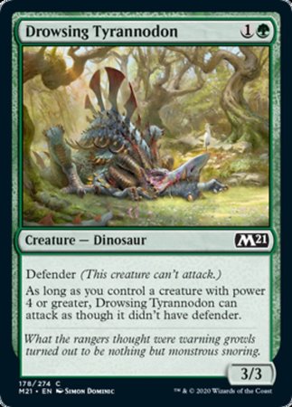 Drowsing Tyrannodon [Core Set 2021] | Dumpster Cat Games