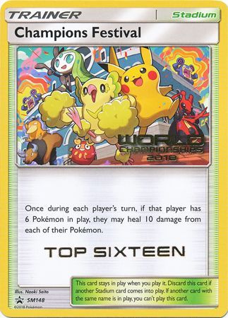 Champions Festival(SM148) (2018 Top Sixteen) [Sun & Moon: Black Star Promos] | Dumpster Cat Games