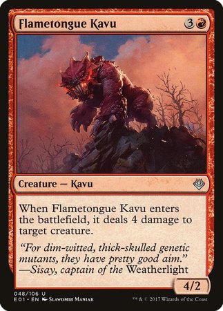 Flametongue Kavu [Archenemy: Nicol Bolas] | Dumpster Cat Games