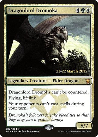 Dragonlord Dromoka [Dragons of Tarkir Promos] | Dumpster Cat Games