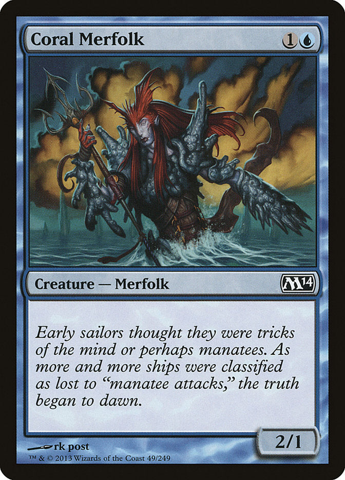 Coral Merfolk [Magic 2014] | Dumpster Cat Games