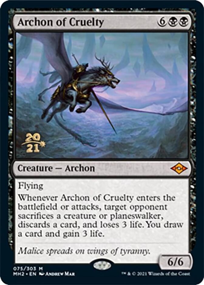 Archon of Cruelty [Modern Horizons 2 Prerelease Promos] | Dumpster Cat Games