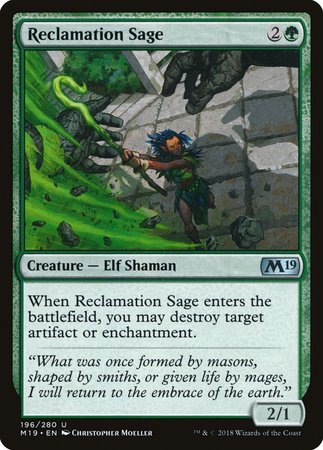 Reclamation Sage [Core Set 2019] | Dumpster Cat Games