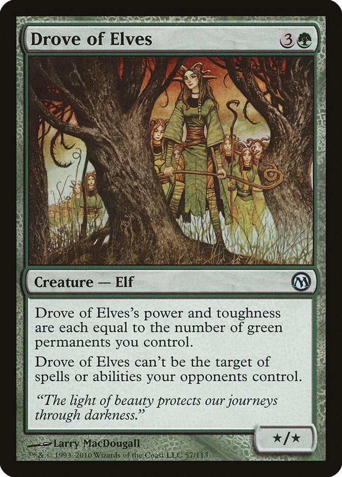 Drove of Elves [Duels of the Planeswalkers] | Dumpster Cat Games