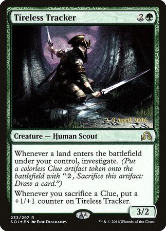 Tireless Tracker [Shadows over Innistrad Promos] | Dumpster Cat Games