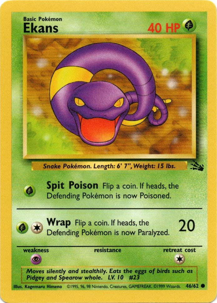 Ekans (46/62) [Fossil Unlimited] | Dumpster Cat Games