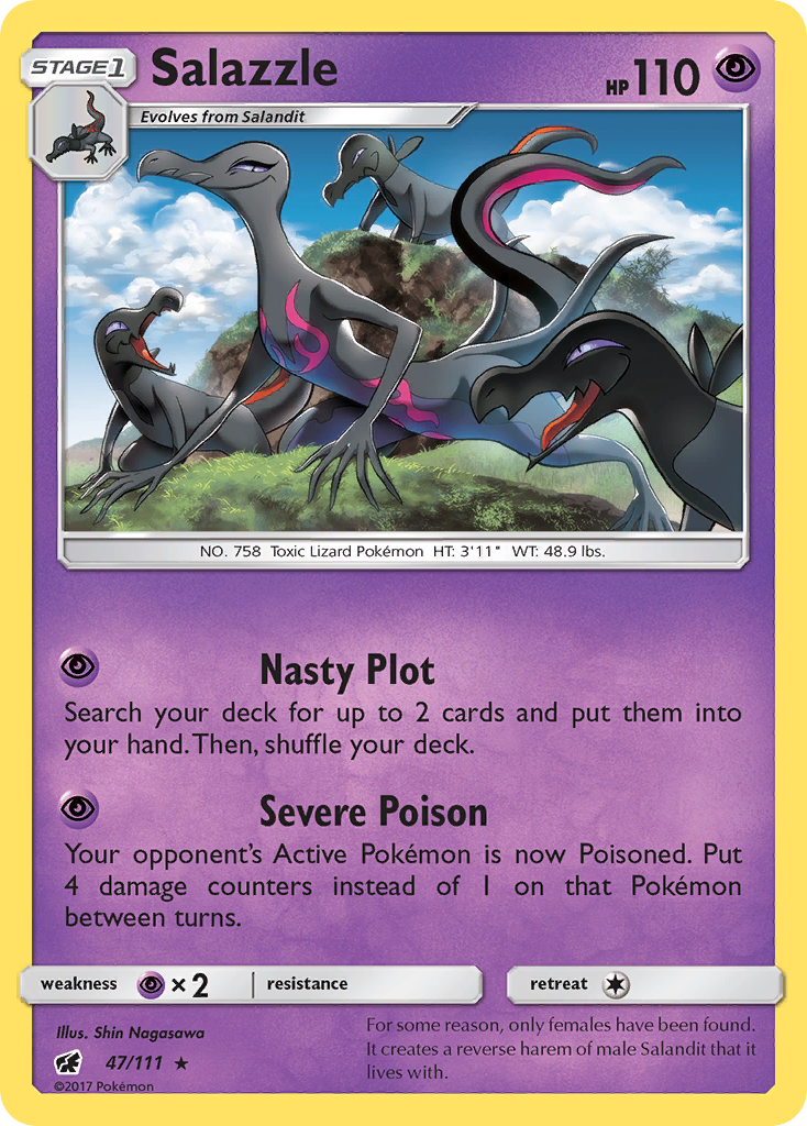 Salazzle (47/111) [Sun & Moon: Crimson Invasion] | Dumpster Cat Games