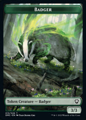 Saproling // Badger Double-sided Token [Dominaria United Tokens] | Dumpster Cat Games