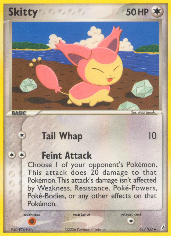 Skitty (41/100) [EX: Crystal Guardians] | Dumpster Cat Games