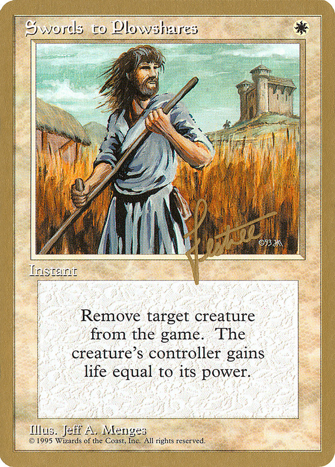 Swords to Plowshares (Bertrand Lestree) [Pro Tour Collector Set] | Dumpster Cat Games