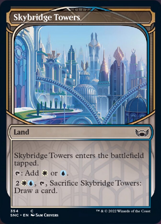 Skybridge Towers (Showcase Skyscraper) [Streets of New Capenna] | Dumpster Cat Games