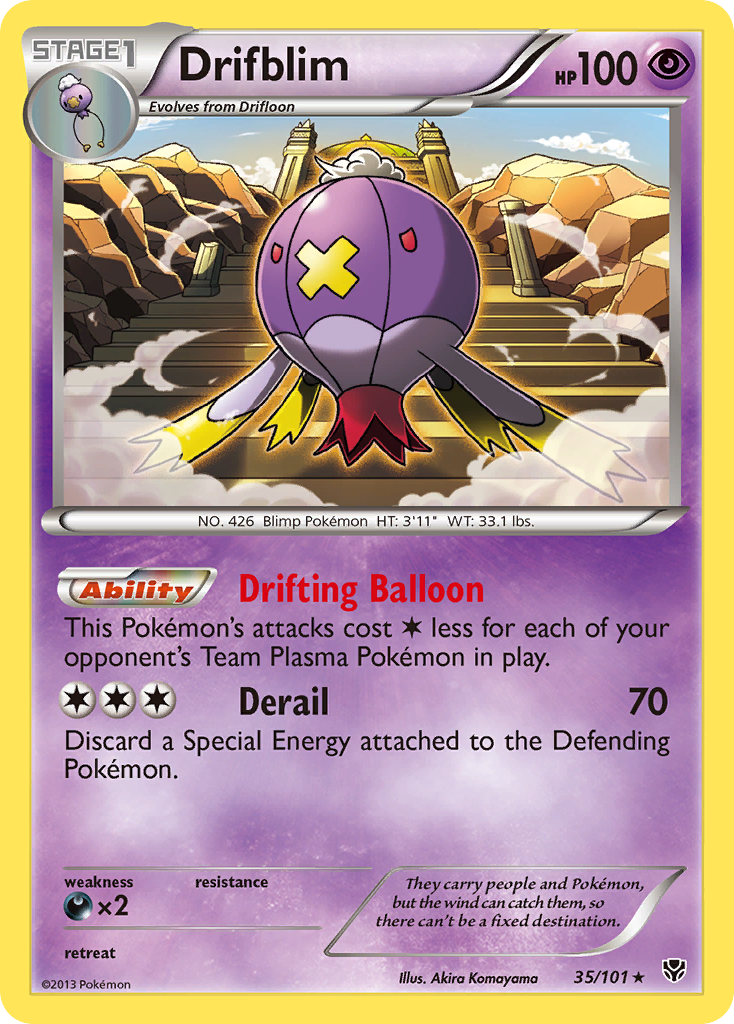 Drifblim (35/101) [Black & White: Plasma Blast] | Dumpster Cat Games