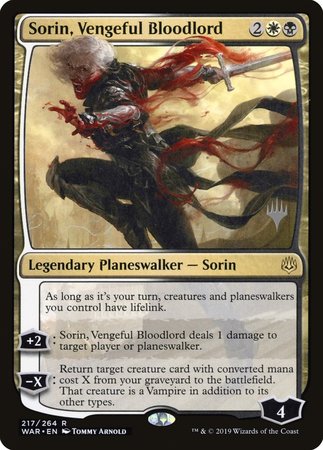 Sorin, Vengeful Bloodlord [War of the Spark Promos] | Dumpster Cat Games