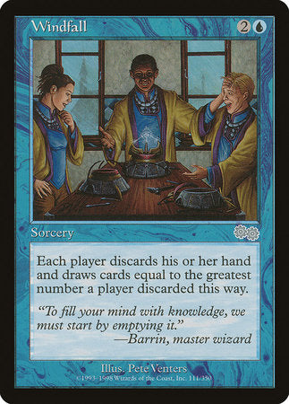 Windfall [Urza's Saga] | Dumpster Cat Games