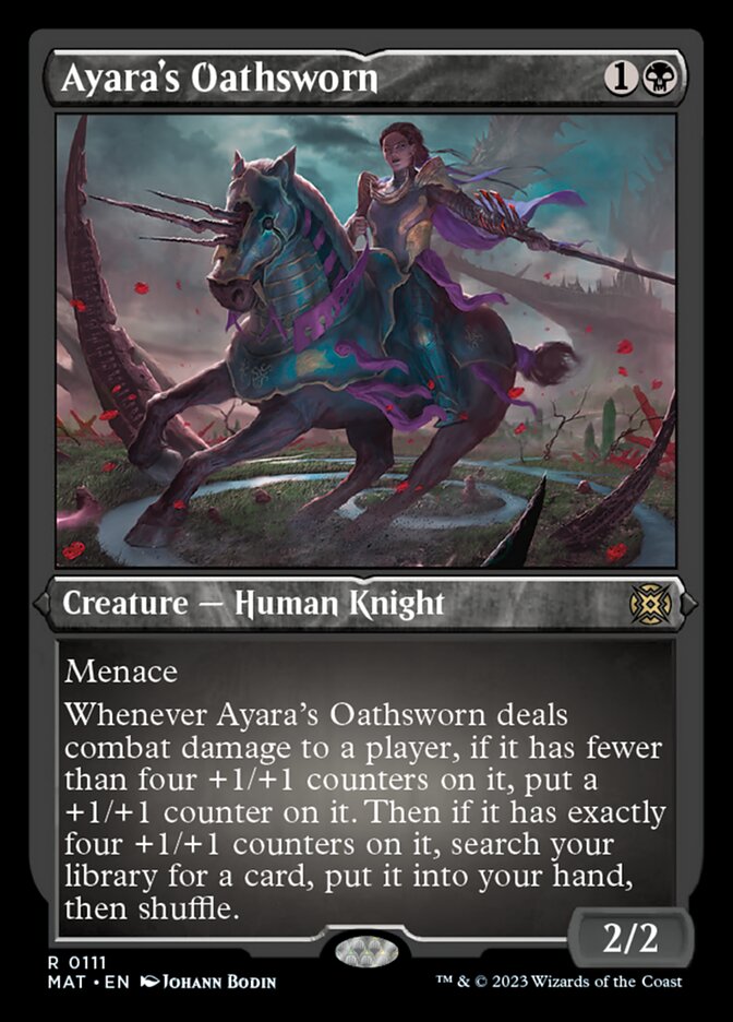 Ayara's Oathsworn (Foil Etched) [March of the Machine: The Aftermath] | Dumpster Cat Games