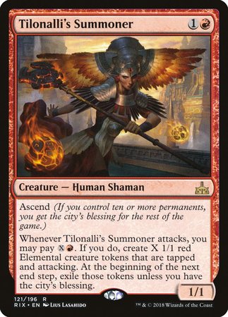 Tilonalli's Summoner [Rivals of Ixalan] | Dumpster Cat Games