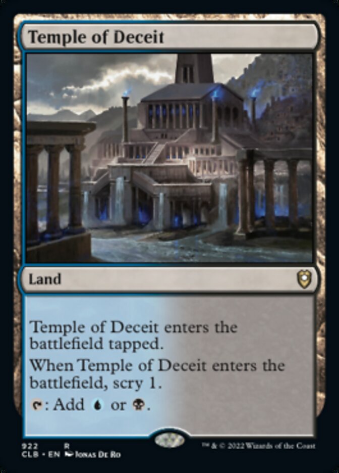 Temple of Deceit [Commander Legends: Battle for Baldur's Gate] | Dumpster Cat Games