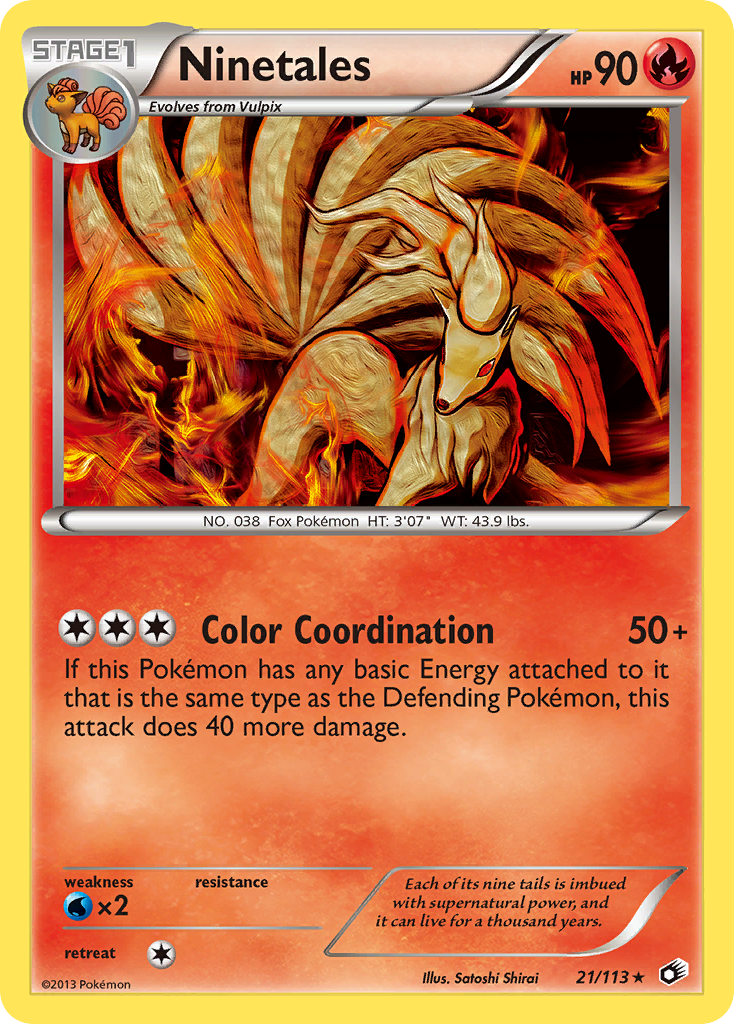 Ninetales (21/113) [Black & White: Legendary Treasures] | Dumpster Cat Games