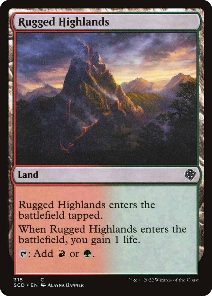 Rugged Highlands [Starter Commander Decks] | Dumpster Cat Games