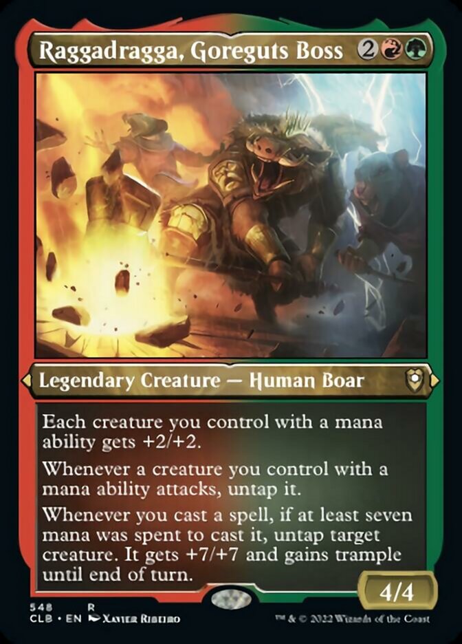 Raggadragga, Goreguts Boss (Foil Etched) [Commander Legends: Battle for Baldur's Gate] | Dumpster Cat Games