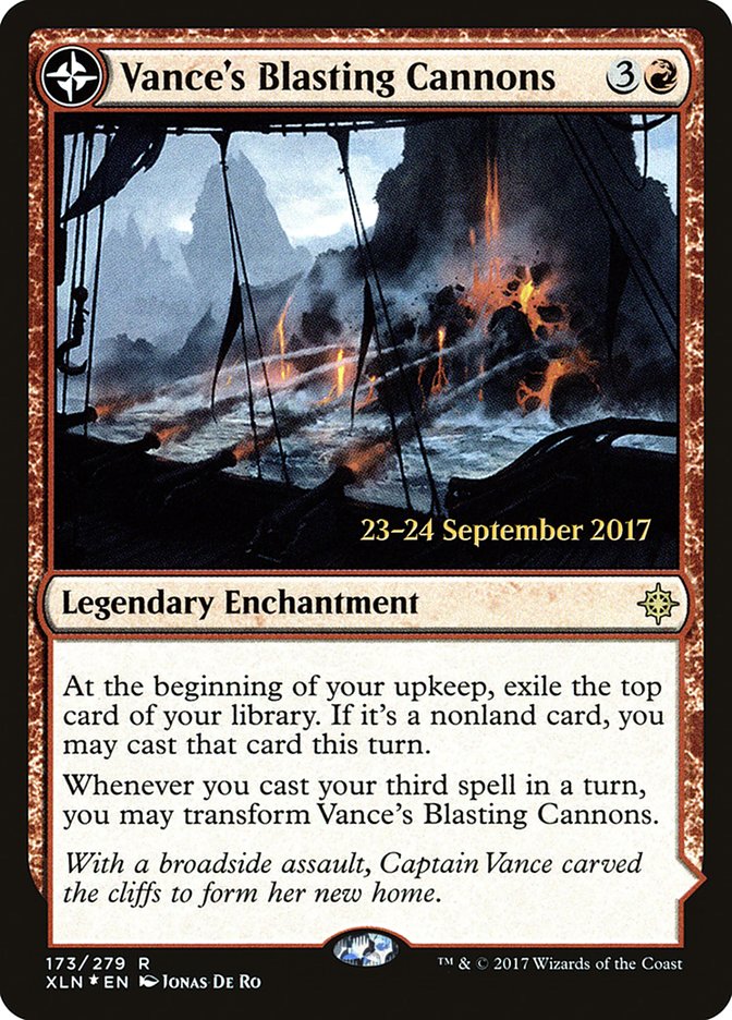 Vance's Blasting Cannons // Spitfire Bastion  [Ixalan Prerelease Promos] | Dumpster Cat Games