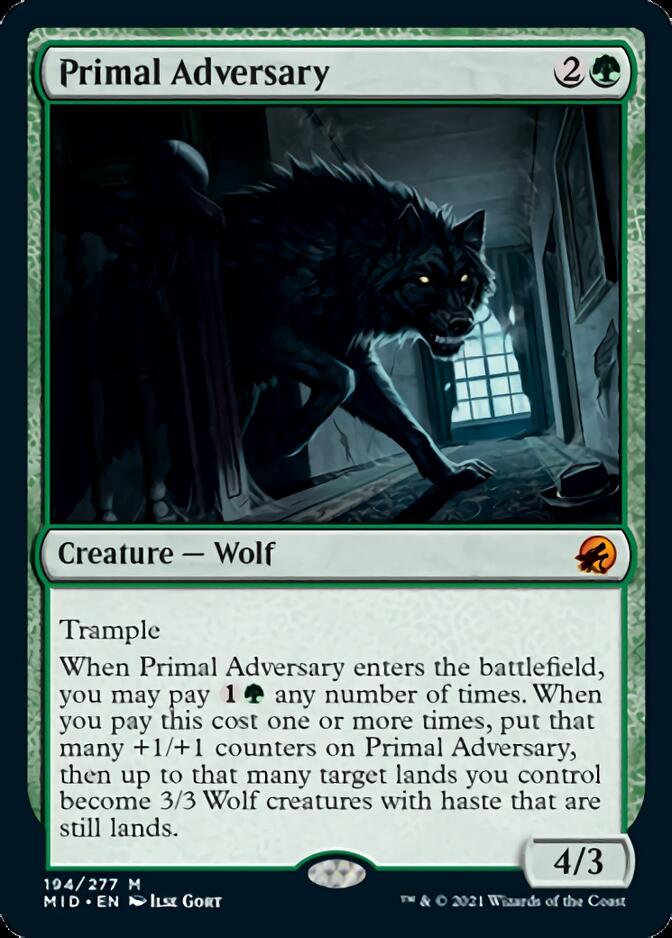 Primal Adversary [Innistrad: Midnight Hunt] | Dumpster Cat Games
