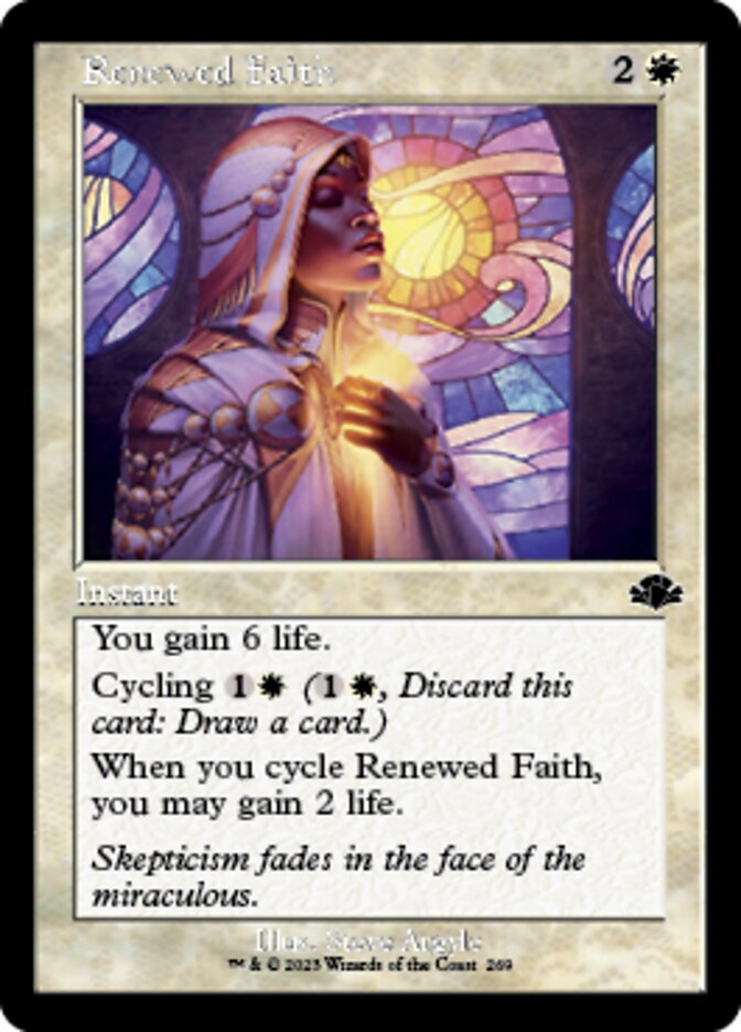 Renewed Faith (Retro) [Dominaria Remastered] | Dumpster Cat Games