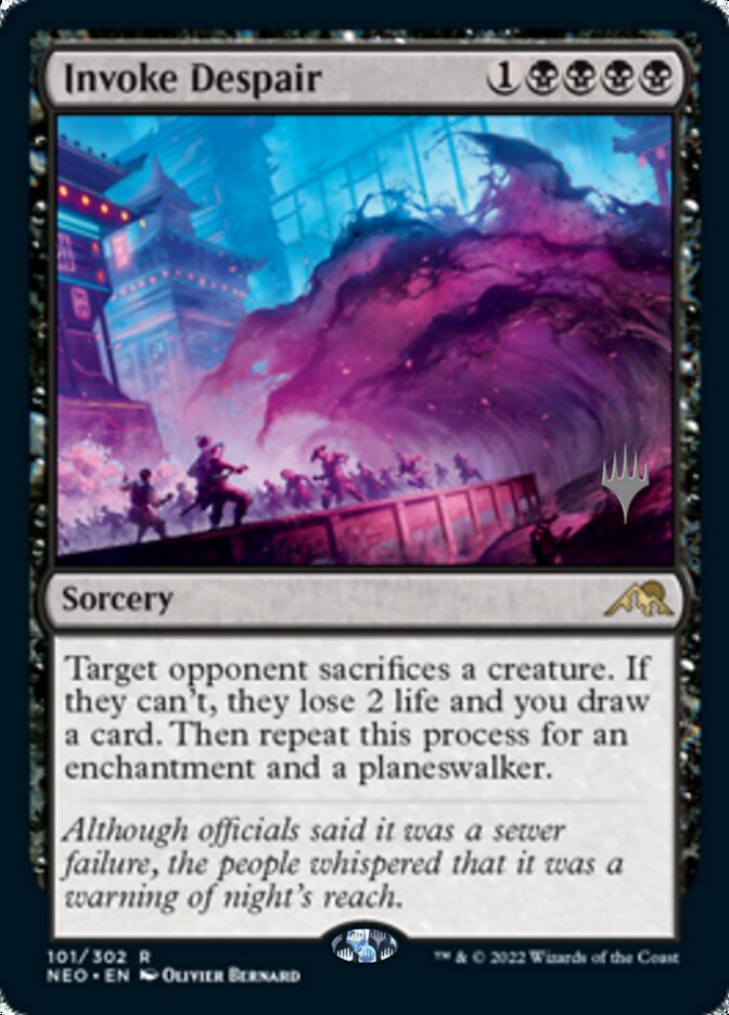 Invoke Despair (Promo Pack) [Kamigawa: Neon Dynasty Promos] | Dumpster Cat Games