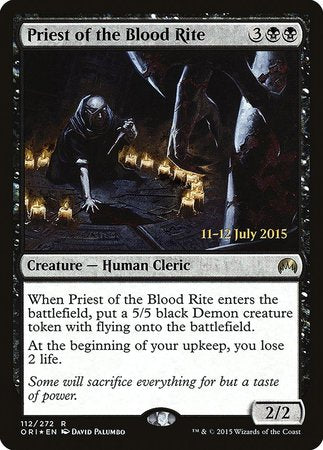 Priest of the Blood Rite [Magic Origins Promos] | Dumpster Cat Games