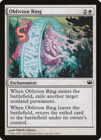 Oblivion Ring [Duel Decks: Knights vs. Dragons] | Dumpster Cat Games