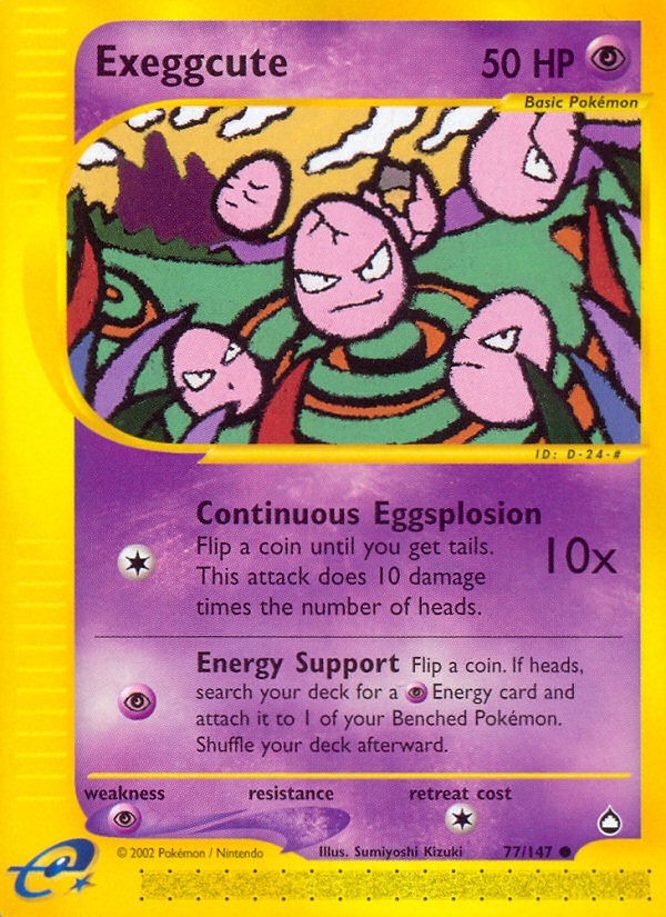 Exeggcute (77/147) [Aquapolis] | Dumpster Cat Games