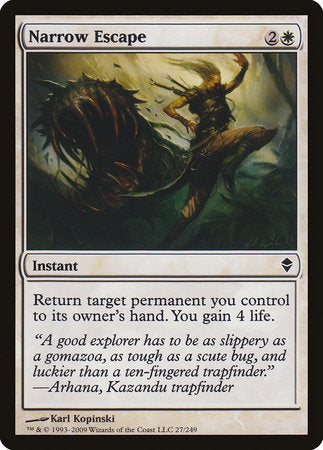 Narrow Escape [Zendikar] | Dumpster Cat Games
