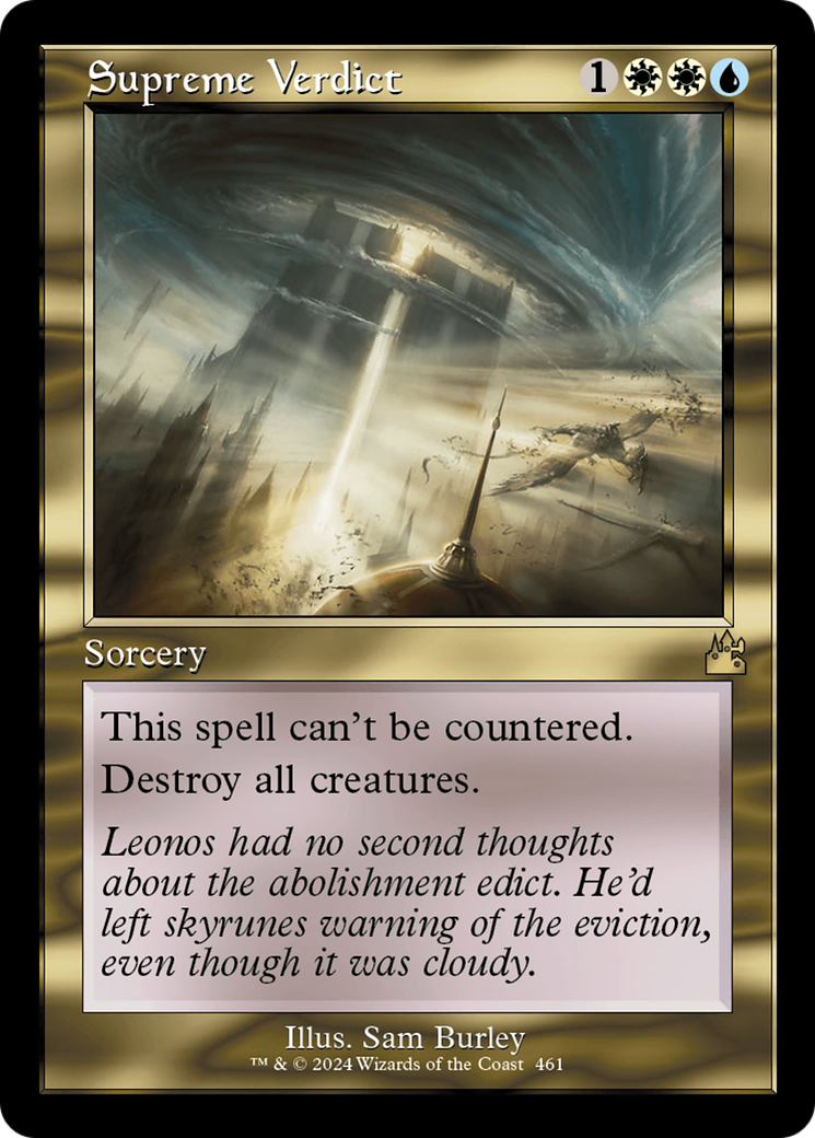 Supreme Verdict (Retro Frame) [Ravnica Remastered] | Dumpster Cat Games