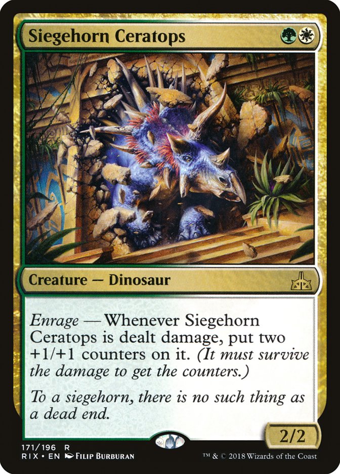 Siegehorn Ceratops [Rivals of Ixalan] | Dumpster Cat Games