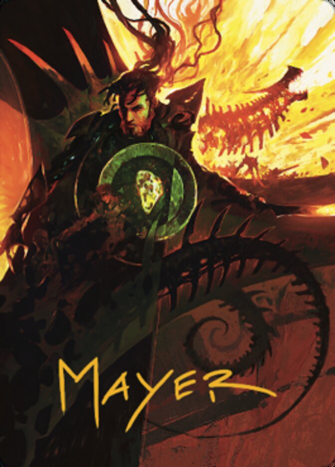 Mishra's Command Art Card (Gold-Stamped Signature) [The Brothers' War Art Series] | Dumpster Cat Games