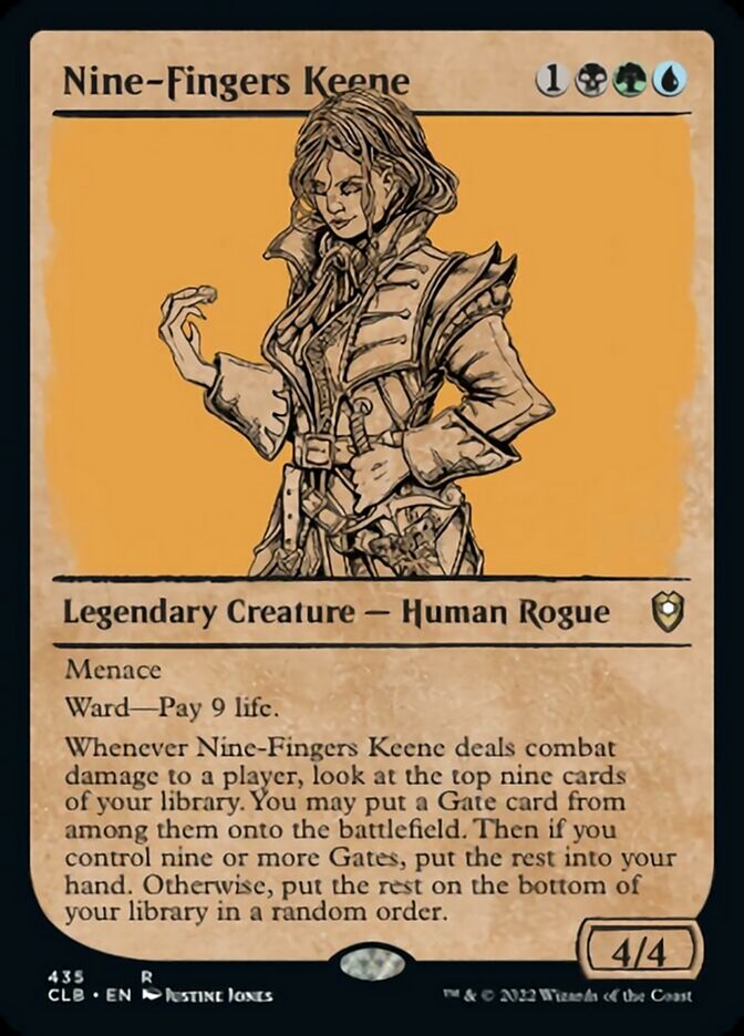 Nine-Fingers Keene (Showcase) [Commander Legends: Battle for Baldur's Gate] | Dumpster Cat Games