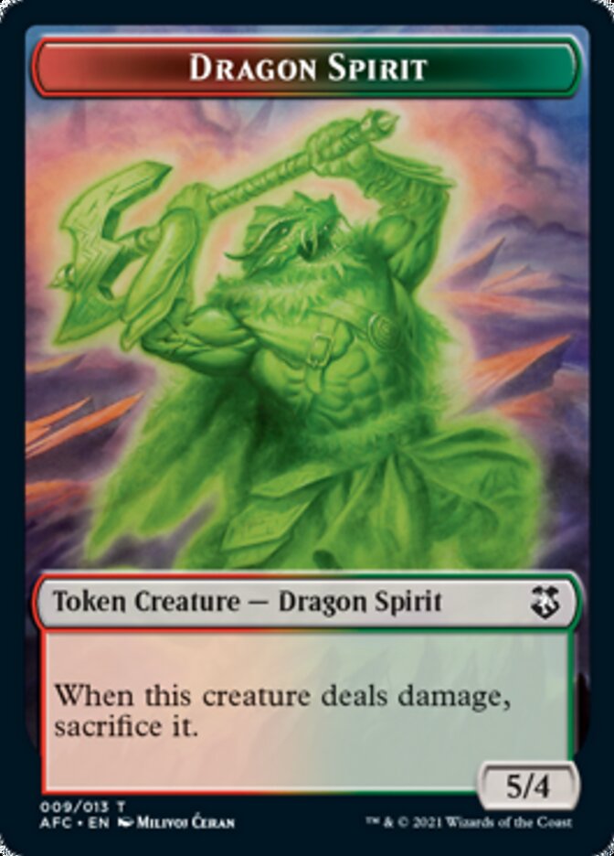 Dragon Spirit // The Monarch Double-sided Token [Dungeons & Dragons: Adventures in the Forgotten Realms Commander Tokens] | Dumpster Cat Games