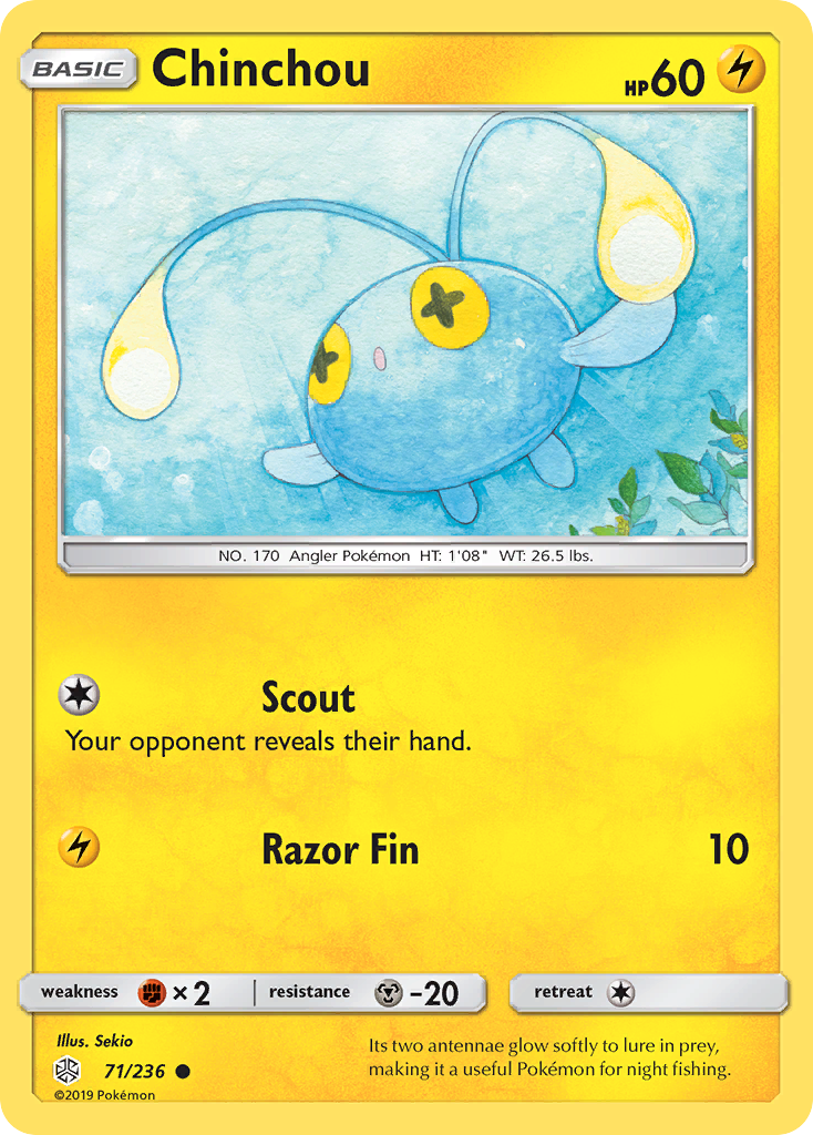 Chinchou (71/236) [Sun & Moon: Cosmic Eclipse] | Dumpster Cat Games