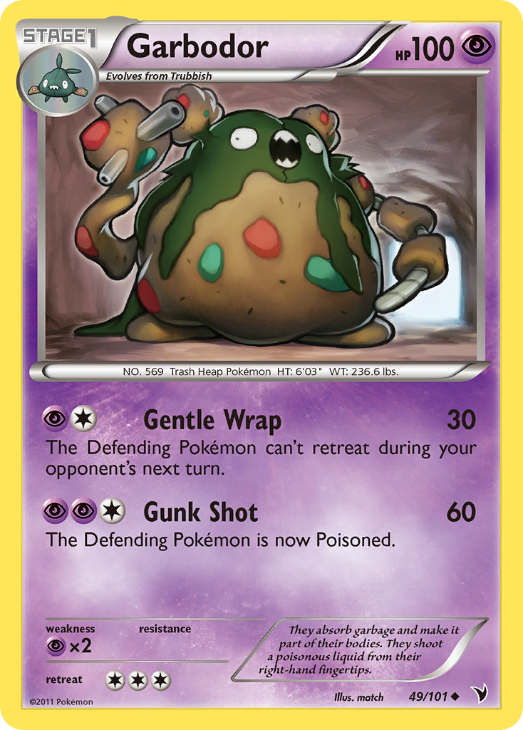 Garbodor (49/101) [Black & White: Noble Victories] | Dumpster Cat Games