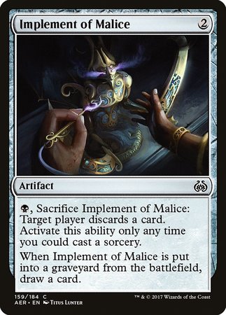 Implement of Malice [Aether Revolt] | Dumpster Cat Games
