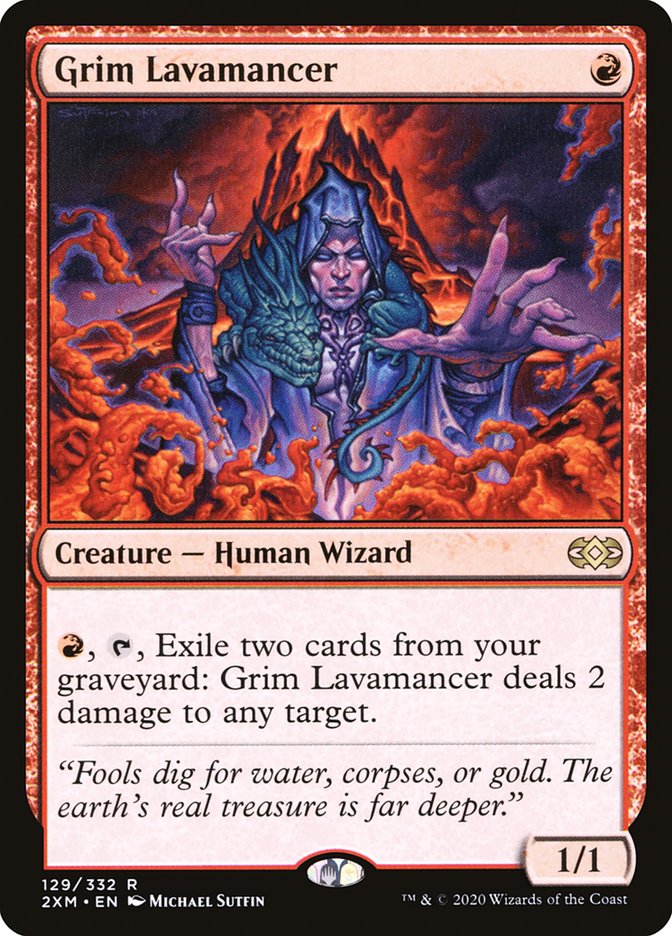 Grim Lavamancer [Double Masters] | Dumpster Cat Games