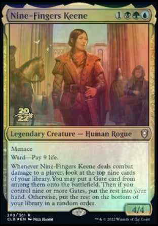 Nine-Fingers Keene [Commander Legends: Battle for Baldur's Gate Prerelease Promos] | Dumpster Cat Games